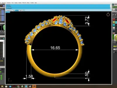 Luxury Snake Ring Jewelry 3D Model 4062 3D print model
