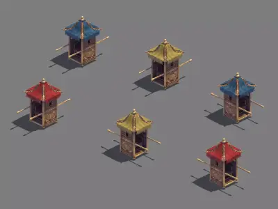 Game Ancient Chinese Transport - Jiaozi 01 3D model