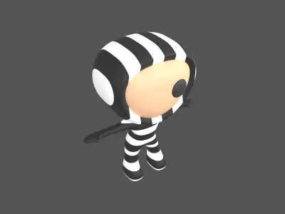 Rato Character 004 Prisoner Low-poly 3D model