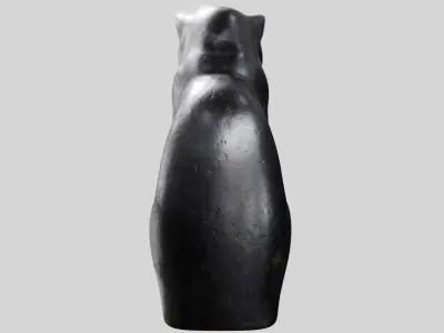 Cat Statuette 3D model