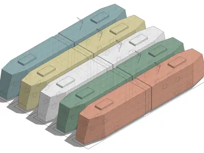 Simple Tram 3D model