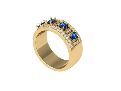 Wedding Ring  3D print model 6