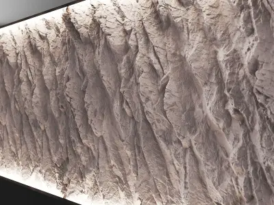 Rock  White Wall Texture 3D model