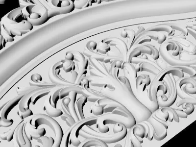 Central decor ornament for furniture 3D model 1073