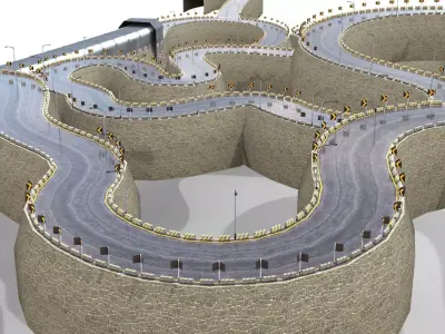 Race Mountain Track 3D model