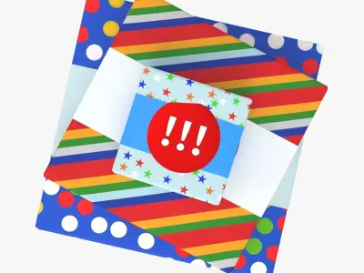 Hallmark Gift Boxes with Wrap Bands 3D model