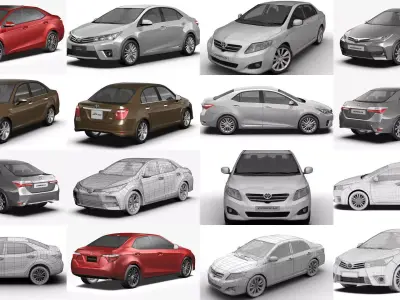 Corolla Collection toyota 3D Model Pack