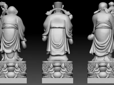 Fu Lu Shou 1 3D print model