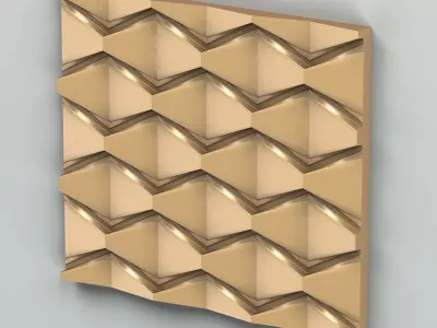 Wall Panel 001 3D model