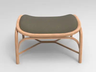 Pantu Footstool Low-poly 3D model