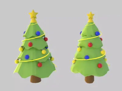Christmas Tree Low-poly 3D model