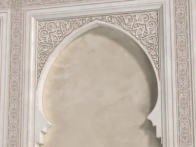 Oriental style arch Arabic wall Oriental Wall paneling 3D model