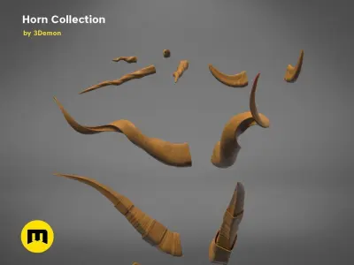 Cosplay horn collection 3D print model
