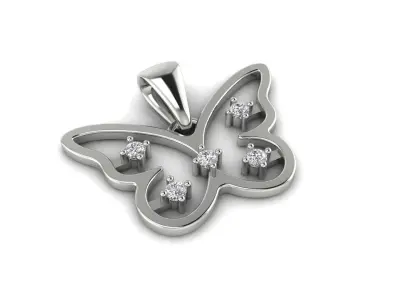 Pendant 16 Butterfly 3D print model