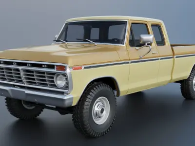 F-250 Super Cab 1974 3D print model