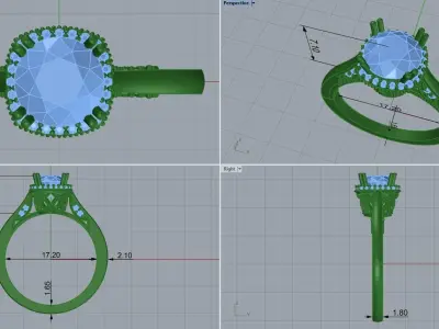 gold ring code 36 3D print model