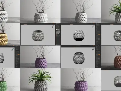 20 vase pot 3d print pack collection
