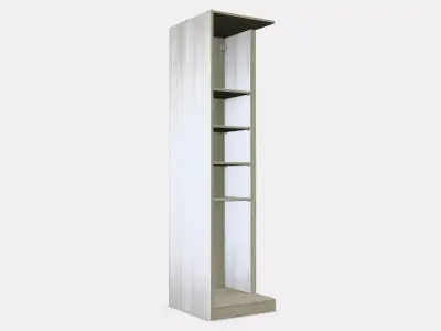 PAX Add-on corner unit with 4 shelves 12 3D model