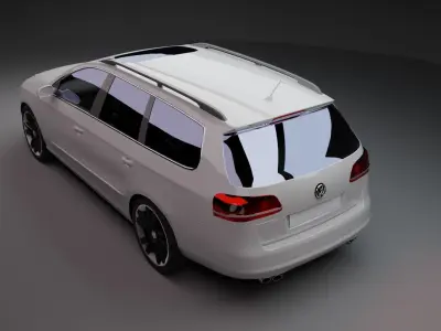 volkswagen passat Low-poly 3D model