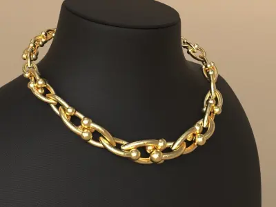 Graduated Oval Tiffany Necklace and bracelet 3D print model