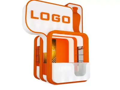 kiosk Booth Exhibition Stand a13 3D model