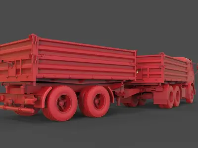 Mercedes-Benz NG 1632 with trailer 3D print model