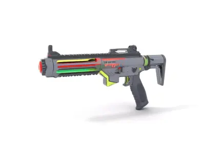 Neon Reflex Blaster model pack Low-poly 3D model