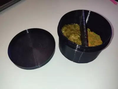 2 section box with lid 3D print model