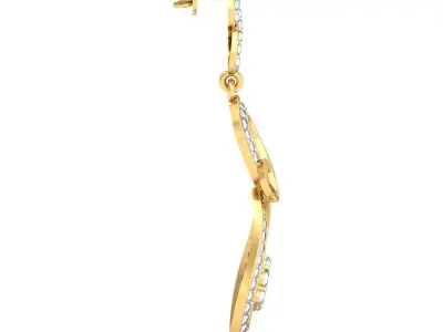 Women Earrings 3dm STL OBJ FBX Render Details 3D print model 11