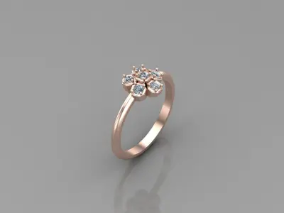 Solitaire Ring Version 1 SR51 3D model