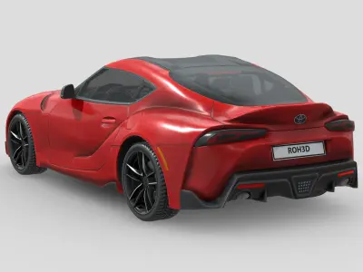 Toyota Supra 2020 Low-poly 3D model