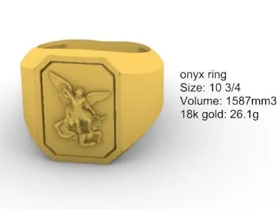 Onyx ring   3D print model