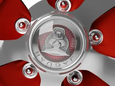 Jaguar Kent alloy with Pirelli sport tyre 3D model