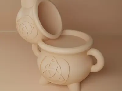 INCENSE BURNER CAULDRON 3D print model