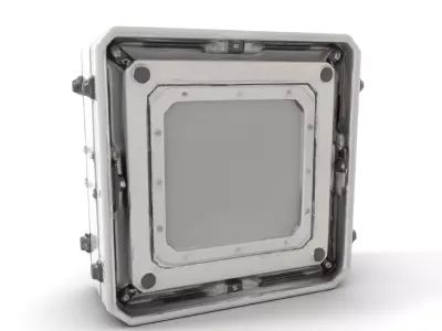 Industrial Metal Panel model pack with screws and bolts Low-poly 3D model