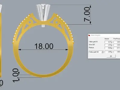 Gold ring  Jewelry 3D print model buy