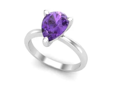 AV 450 Pear Cut Ladies Solitaire Bridal Engagement Ring 3D print model