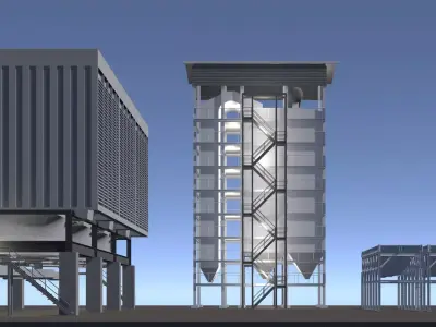 Industrial building layout 25-43 3D model