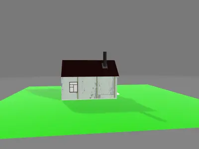 Shack Wooden House Low-poly 3D model