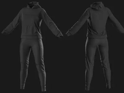 Female Sport Outfit2 Free 3D model