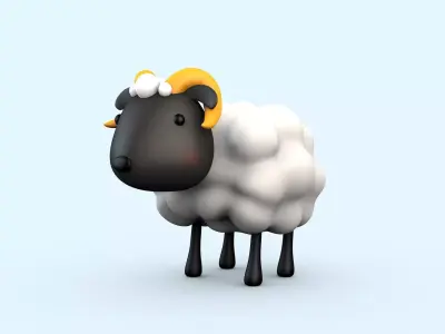 Sheep Low-poly 3D model