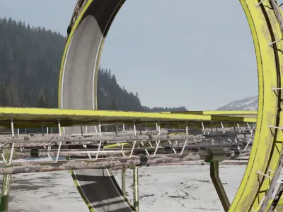 Acrobatic Raceway Low-poly 3D model