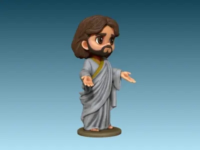 Mini figurine of Jesus 3D print model