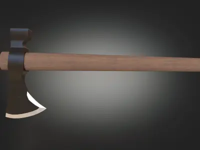 Axe weapon tomahawk T-Hawk PBR  game readey Free low-poly 3D model