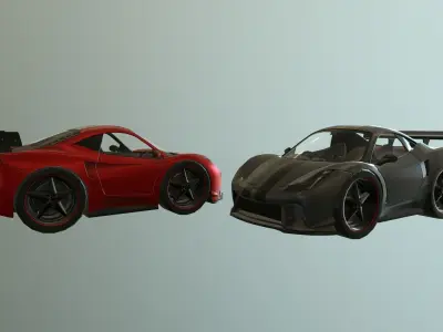 FuroreF8L car Low-poly 3D model