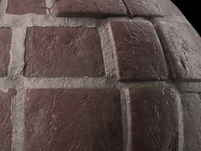 Stone Wall Materials 81- Slat Stone wall - Sbsar Pbr 4k Seamless Texture