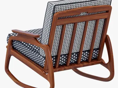 Baxter Ingrid Rocking Armchair 3D model