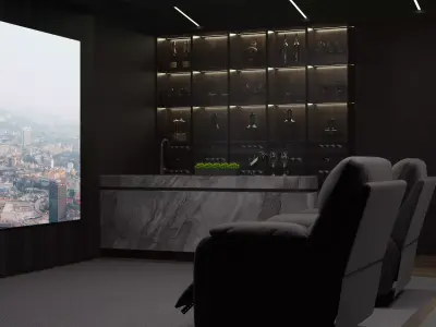 Luxury Small Cinema 3D model
