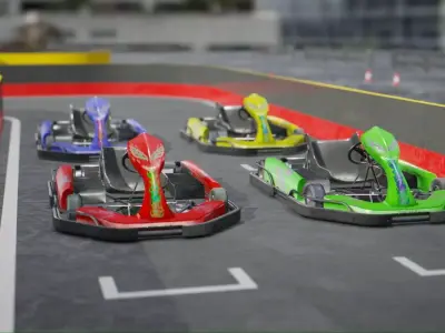 Gokart Track RT Low-poly 3D model