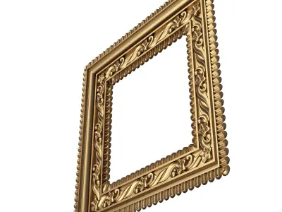 Classic Frame and Mirror 086 Low-poly 3D model